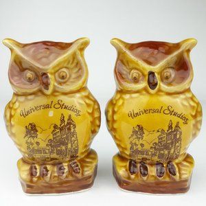 Vtg Universal Studios Owl Salt & Pepper Shakers